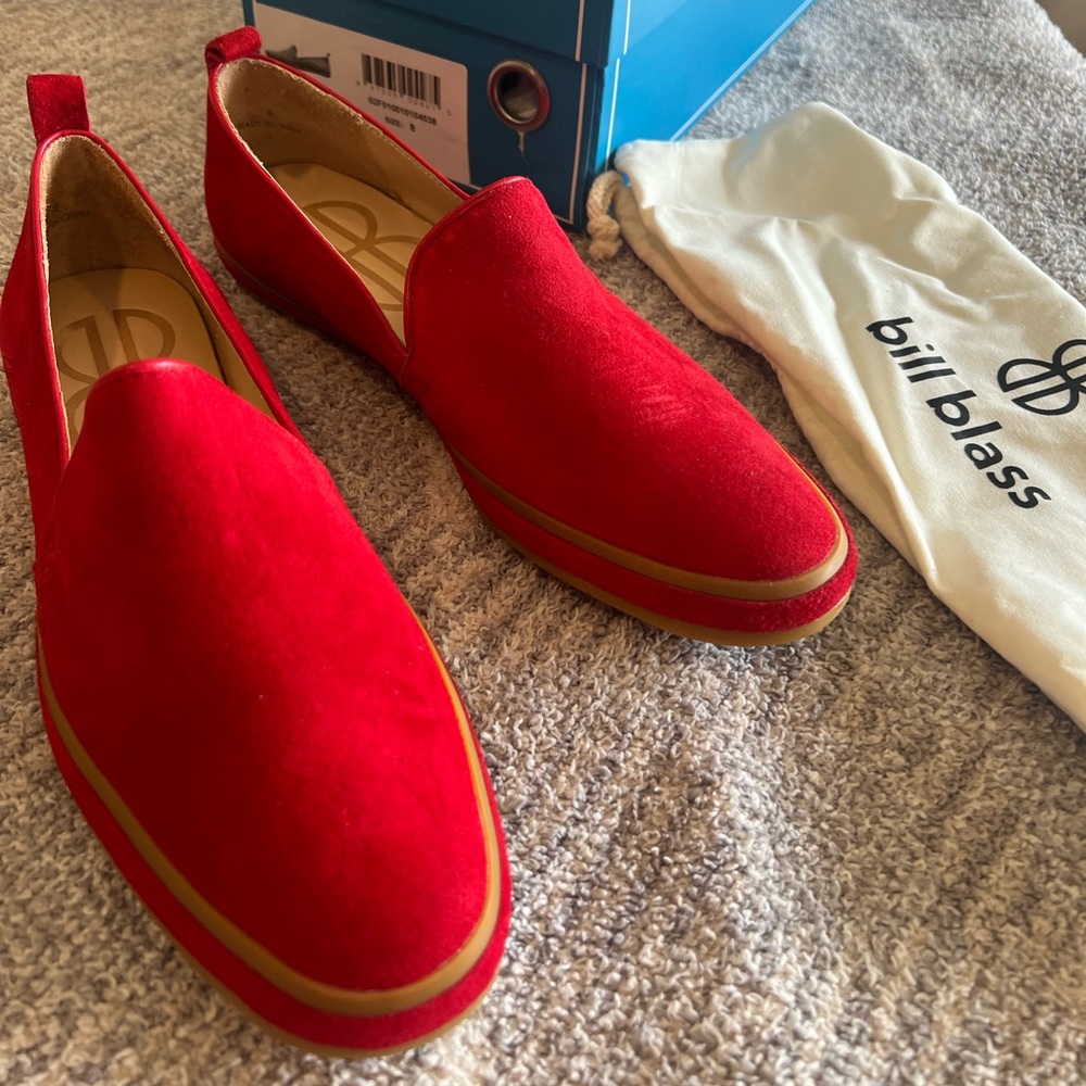 Bill Blass Suede Embroidered Accent Loafer